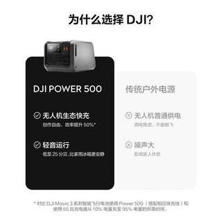 大疆 DJI Power 500 户外电源 0.5度电220V 1000W 露营摆摊车载应急备用 便携移动储能 +Air 3 快充线 1000W 512Wh 0.5度电