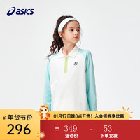 asics/亚瑟士童装24年春季男女儿童吸湿速干网球运动百搭logoT恤 00白色 140cm