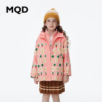 MQD童装女童外套防风衣装加厚一衣三穿 花色 150