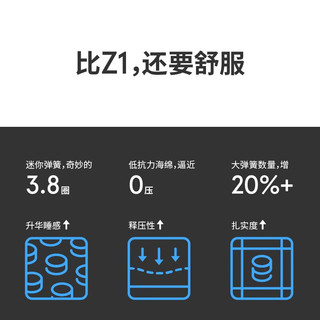 蓝盒子【团购】Z1记忆棉弹簧床垫五星酒店双人床垫家用软硬垫 升级款Z1Pro【厚度25cm】 1.8米×2米