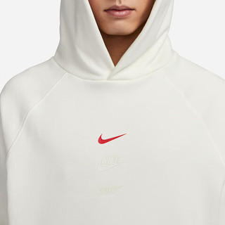 耐克（NIKE）龙年款男子加绒套头连帽衫白色FZ6373-133 FZ6373-133 5XL