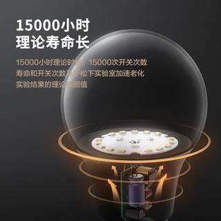 Panasonic 松下 LED灯泡 照明灯E27灯泡螺口节能灯源灯具 8.5瓦6500K球泡