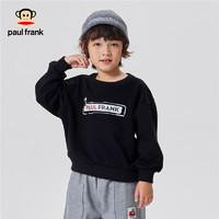 大嘴猴（PAUL FRANK）童装儿童加绒卫衣24年春秋男女童洋气中大童保暖上衣 黑色 130cm