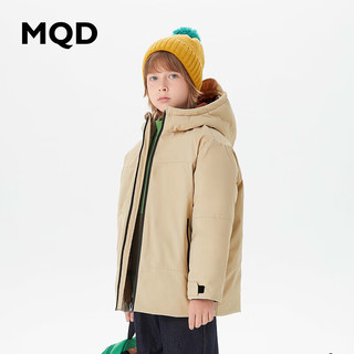 MQD童装男大童23冬加厚保暖羽绒服 卡其 130cm