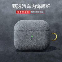 ESCASE 适用airpods pro二代保护套pro1/2代通用翻毛绒防尘防指纹高级感个性小众外壳潮流男女舒适手感高级灰