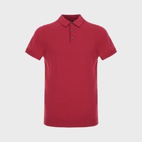 Massimo Dutti 男士时尚斯文纯棉翻领短袖针织衫