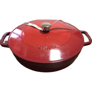 珐宝（staub）珐琅铸铁锅28海鲜锅家用浅款纯炖煲 松露白 28cm