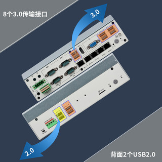 AICSHTER 讯圣嵌入式工控机EC-904-G5/双核I3-6100/8G/256固态/4POE网口/工业电脑主机智慧城市设备采集检测