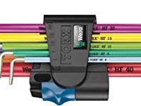 Wera 德国维拉 3967/9 TX SXL 多色带固定功能不锈钢L 形扳手套装,TX8-TX40,9 件,05022689001