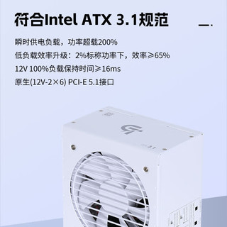 SAMA 先马 GT750W ATX3.1 金牌（90%）全模组ATX电源 750W 白色