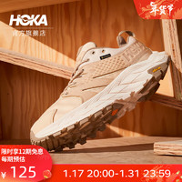 HOKA ONE ONE 男女鞋秋冬ANACAPA LOW GTX低帮户外徒步鞋耐磨减震支撑防水版 流沙色/蛋酒色 39