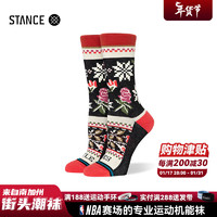 STANCE545中筒袜23年冬季图案印花休闲袜女生袜子保暖个性 黑红色图案W545D23MIS-BLK M  欧码38-42