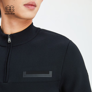 KOLON SPORT可隆长袖T恤男户外抗菌内搭上衣弹力休闲衣 黑色BK 190/3XL