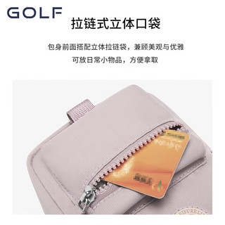 GOLF 高尔夫 单肩包女士斜挎包休闲手机包韩版防泼水迷你潮流运动包时尚小包 粉紫色