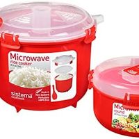 sistema Microwave电饭锅 2.6 升 圆形微波炉保鲜罐(915 毫升) | 不含 BPA | 红色