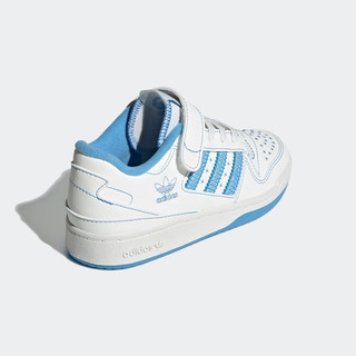 adidas FORUM LOW C休闲篮球板鞋男小童阿迪达斯官方三叶草JH6359 白/蓝