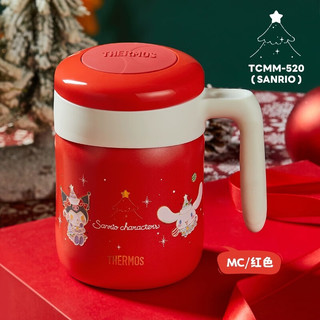 膳魔师（THERMOS）膳魔师保温杯圣诞系列保温杯可爱便携咖啡杯把手杯 桌面把手杯