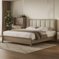 顾家木艺 顾家家居 KUKA 实木床原木风软靠高箱白蜡木双人主卧室储物收纳架子婚床PT8015BV 床+床头柜*1