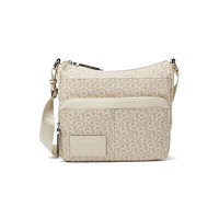 Calvin Klein 奢侈品潮牌 女士 LORELAI SIGNATURE MESSENGER 斜挎包肩包 Khaki/Vanilla/White One Size