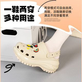 卡骆驰（crocs）男鞋女鞋 2024春季运动拖鞋洞洞鞋透气舒适时尚户外沙滩鞋 207988-2Y2 34-35