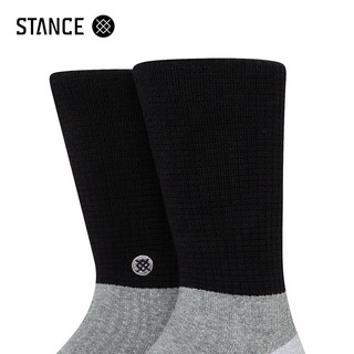 STANCE556中筒袜20休闲袜个性拼接男女保暖袜子潮 灰色 L  欧码43-46