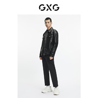 GXG 男装冬季新品商场同款黑色商务休闲长裤男