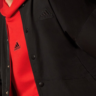 adidas 阿迪达斯 双面穿飞行员外套男大童儿童龙年新年红阿迪达斯轻运动 黑色/浅猩红 128CM