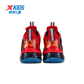 特步（XTEP）儿童龙耀新年男童篮球鞋中大拜年鞋红色运动鞋童鞋 状元红/深邃蓝 40码