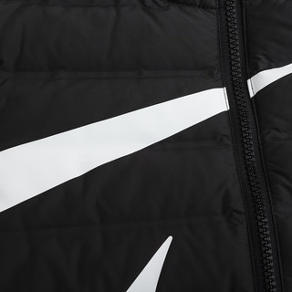 NIKE 耐克童装男女童羽绒服大LOGO儿童保暖上衣 正黑色 130/64(7)