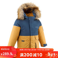 DECATHLON 迪卡侬 秋冬保暖防水外套派克大衣户外防风棕黄色96-102cm3-4岁4246889