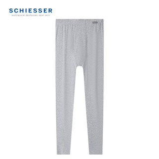 舒雅（Schiesser）男士秋裤精梳棉加绒棉毛裤薄绒柔软保暖裤E5/20731Y 浅花灰7502 XL