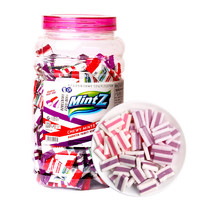 MintZ 印尼进口糖果休闲零食清新口气综合水果薄荷味软糖量贩桶装 460g