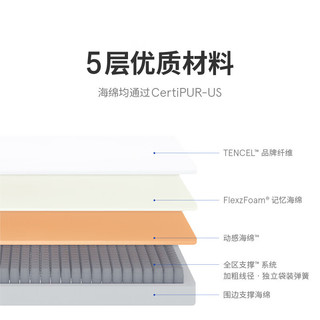 蓝盒子【团购】Z1记忆棉弹簧床垫五星酒店双人床垫家用软硬垫 Z1-V  支撑款【厚度18cm】 1.2米×1.9米