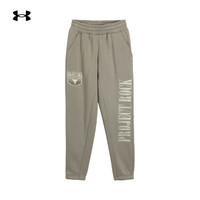 安德玛（UNDERARMOUR）春夏Project Rock强森男子抓绒训练运动束脚长裤1383217 野牛皮卡其203 XL