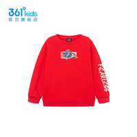 361°童装男童套头卫衣2024年春季中大童卫衣 优红 150