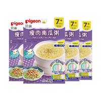 88VIP：Pigeon 贝亲 宝宝营养辅食瘦肉南瓜粥80g*4包米粉隔水加热便携速食