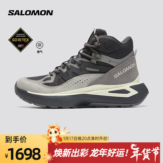 萨洛蒙（Salomon）男女款 户外运动防水透气中帮徒步登山鞋 ODYSSEY ELMT MID GTX 墨黑色 474372 9.5 (44)