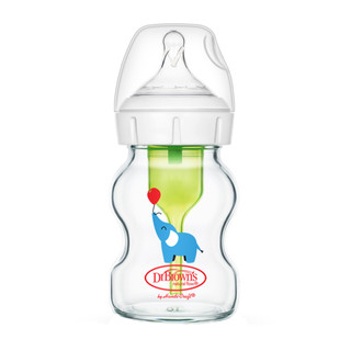 88VIP：布朗博士 5安士/150ml宝宝防胀气大象宽口玻璃奶瓶1个流量1奶嘴
