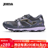 JOMA运动鞋男女越野跑鞋2024经典百搭网面透气减震回弹轻便跑步鞋 黑色(女款） 41 女码丨260
