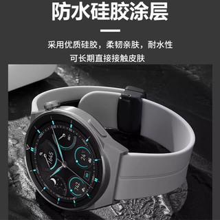 CangHua 适用华为手表表带 HUAWEI Watch4/4pro/3/GT3/GT3Pro/GT2/Magic2/GS3亲肤硅胶磁吸表带腕带