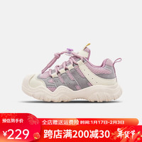 Kappa Kids卡帕童鞋儿童鞋运动鞋子秋季休闲鞋透气鞋子冬季童鞋 粉色 27码内长约180mm