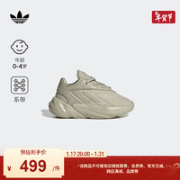 adidas OZELIA EL I经典运动复古老爹鞋男婴童阿迪达斯三叶草 灰白 26(150mm)