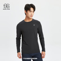 KOLON SPORT 可隆户外休闲衣S-FUNCTIONAL圆领打底长袖内搭运动T恤 LHRT4SN159-BK 黑色 185/2XL