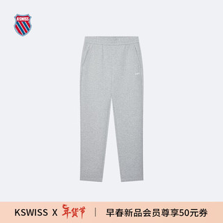 盖世威（K·SWISS）长裤男24年春季针织中腰百搭休闲时尚轻奢运动裤109836 024浅花灰3 M