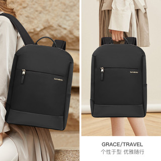 新秀丽（Samsonite）双肩包电脑包女14英寸笔记本背包商务旅行包休闲日韩风黑色