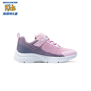 SKECHERS 斯凯奇 儿童运动鞋女童时尚跑步鞋303607L 粉红色/灰色/PKGY 31