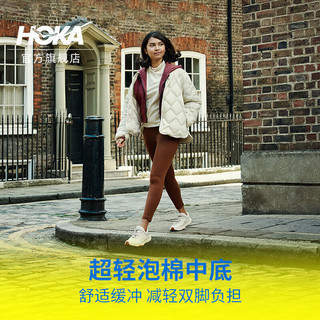 HOKA ONE ONE男款秋冬户外畅行徒步鞋 TRANSPORT 舒适缓震耐磨 沙色/蛋酒色 40