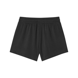 斯凯奇（Skechers）夏季女子透气时尚简约百搭针织休闲运动短裤L122W108 碳黑 L