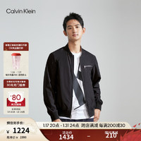 Calvin Klein  Jeans男士时尚双面穿印花棒球领单夹克外套J324498 BEH-太空黑/奶咖 M
