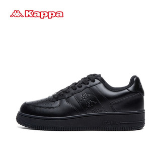 KAPPA卡帕厚底板鞋男鞋季运动休闲鞋子百搭小白鞋 黑色 43